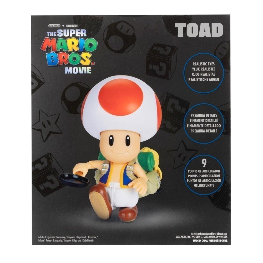 Boneco Toad De 10Cm Com Frigideira - Super Mario Filme