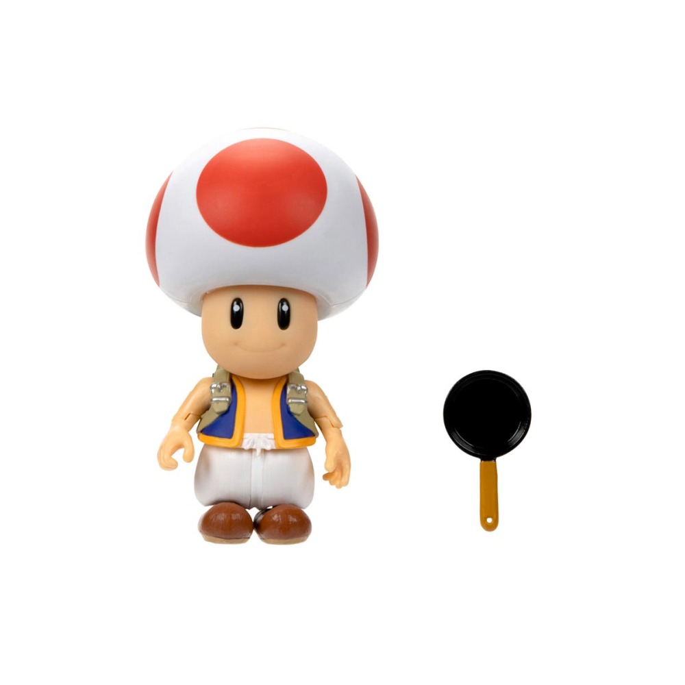 Boneco Toad De 10Cm Com Frigideira - Super Mario Filme