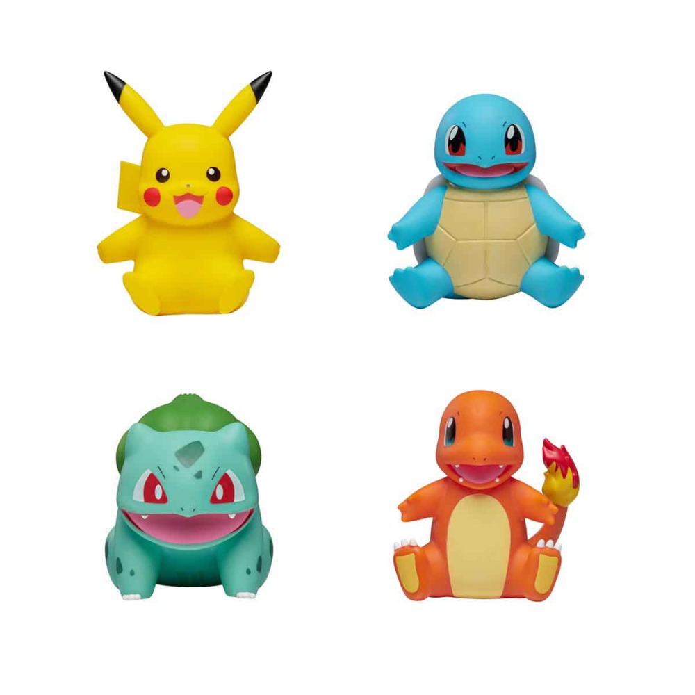 Bonecos Pokemon Pikachu, Charmander, Squirtle E Bulbassauro