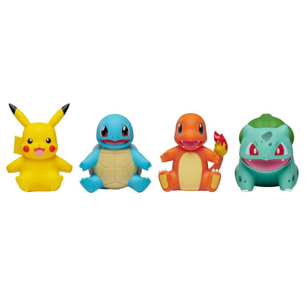 Bonecos Pokemon Pikachu, Charmander, Squirtle E Bulbassauro
