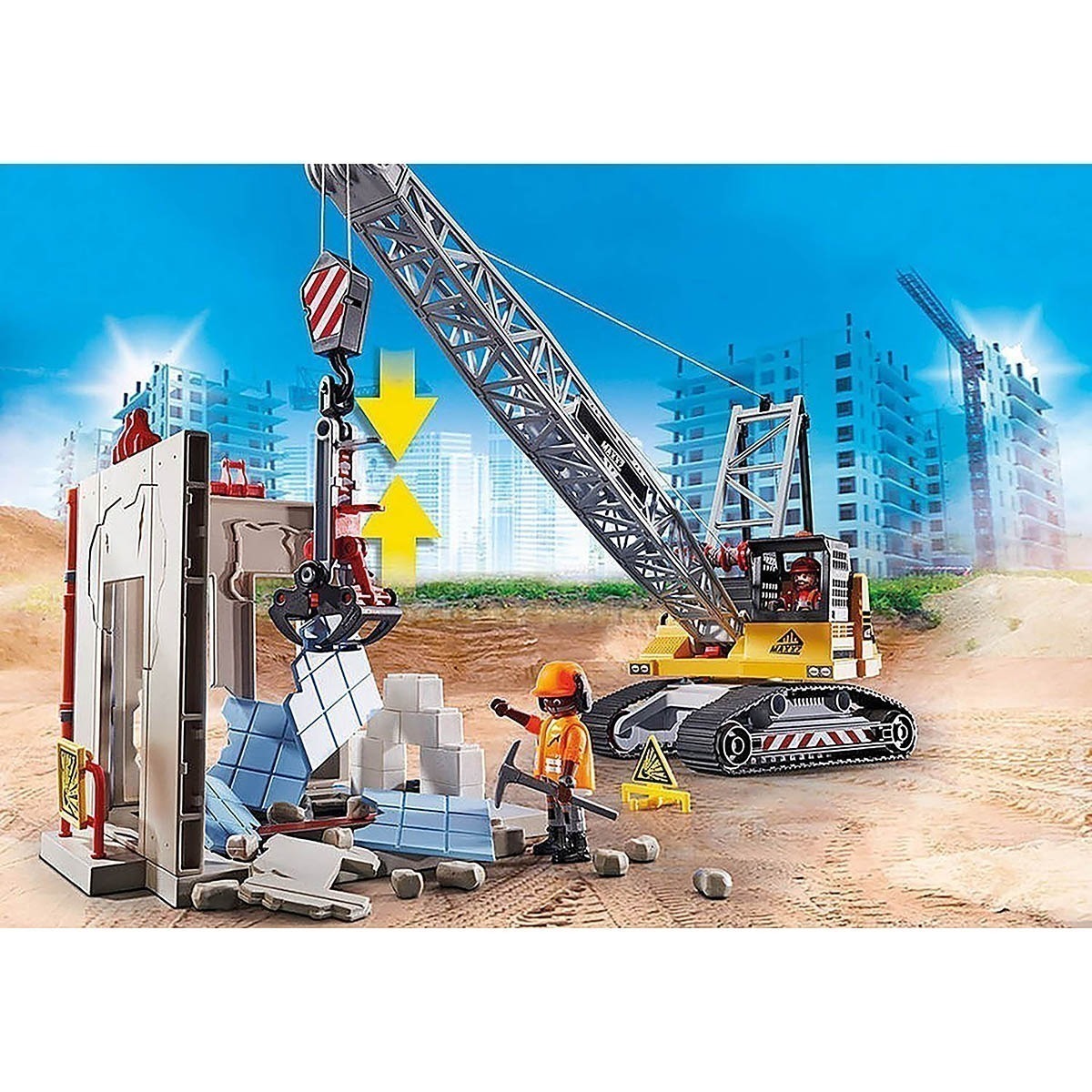 Playmobil - Guindaste De Demolição - City Action - 70442