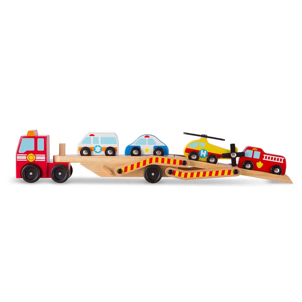 Caminhao Cegonha de Madeira Carrinho Resgate Melissa & Doug