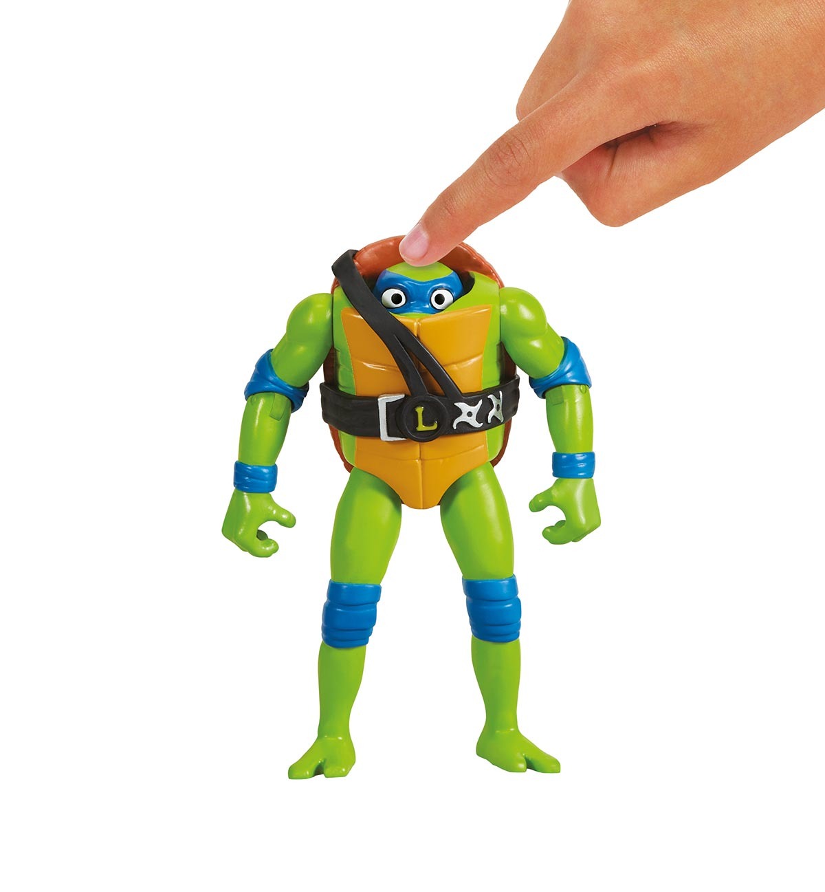 Boneco Leonardo de 10cm Cabeca Retratil  As Tartarugas Ninja