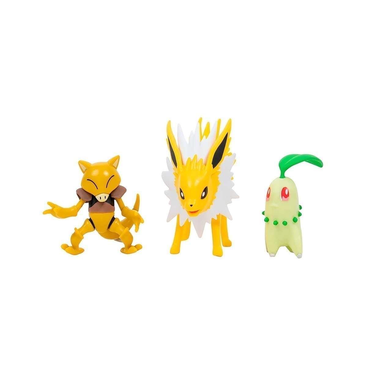 Pokémon - 3 Figuras De Ação - Abra, Chikorita E Jolteon Pokémon - 3 Figuras De Ação - Abra, Chikorita E Jolteon