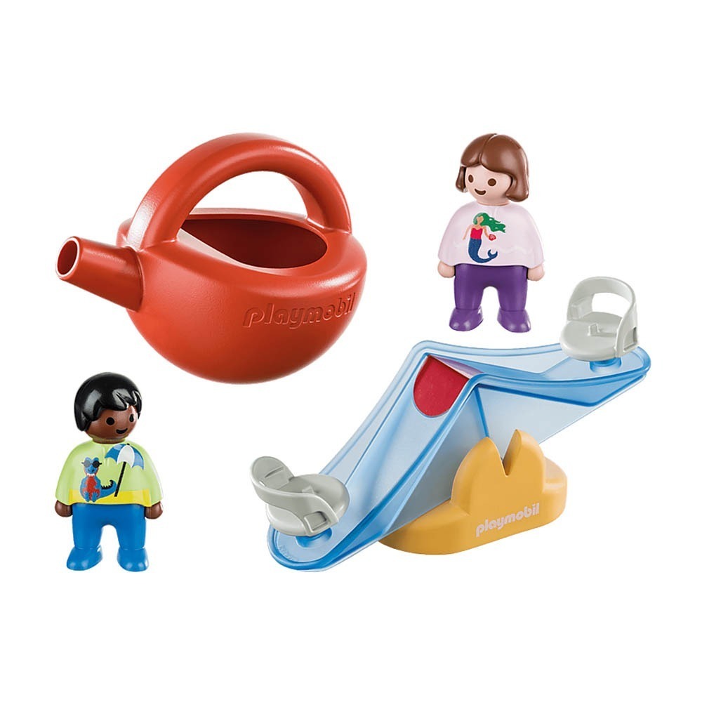 Playmobil - Gangorra D'Água Com Regador - 1.2.3 - 70269