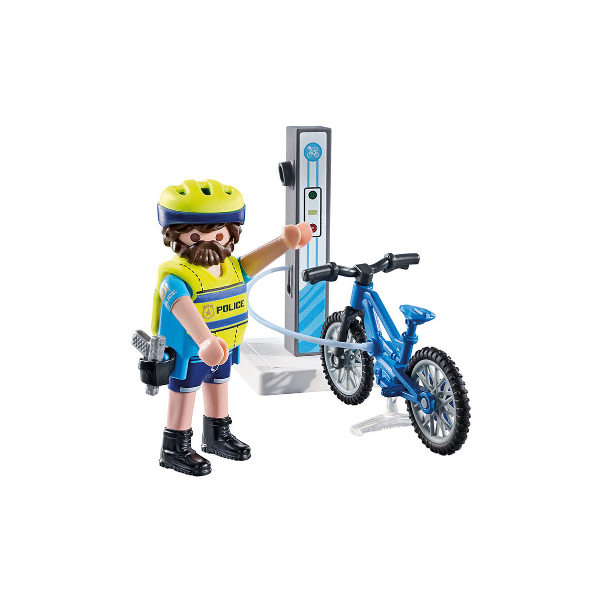 Patrulha com Bicicleta Azul - Playmobil Action Heroes 71732