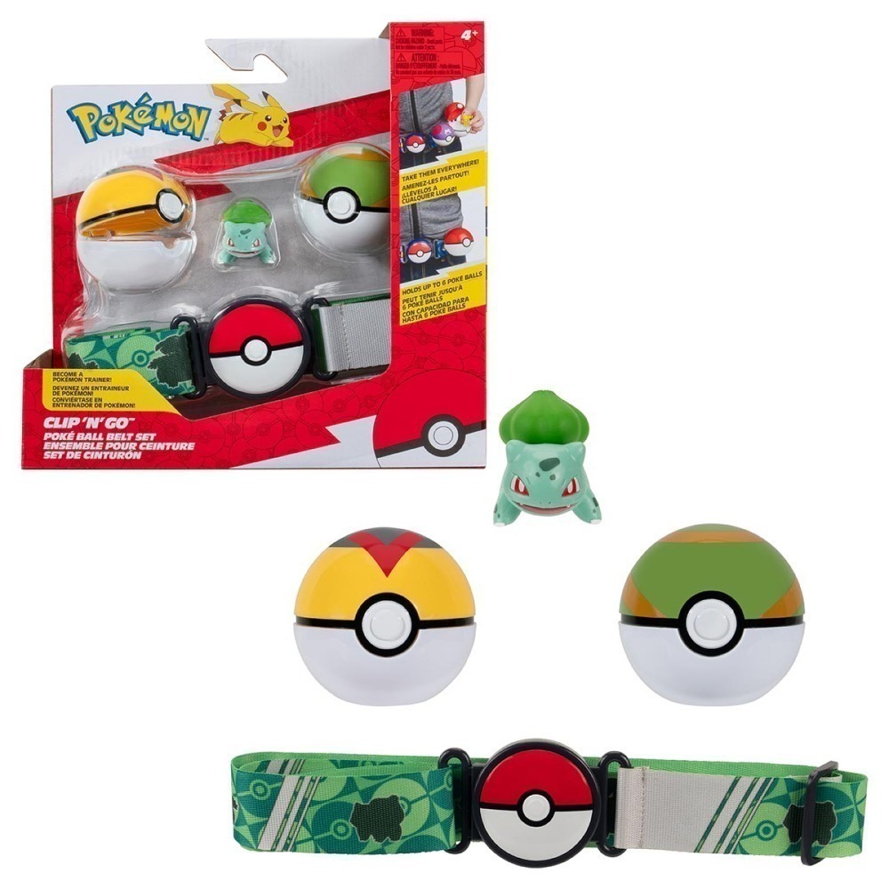 Cinto Com Boneco Bulbassauro E 2 Pokebolas - Pokemon Cinto Com Boneco Bulbassauro E 2 Pokebolas - Pokemon