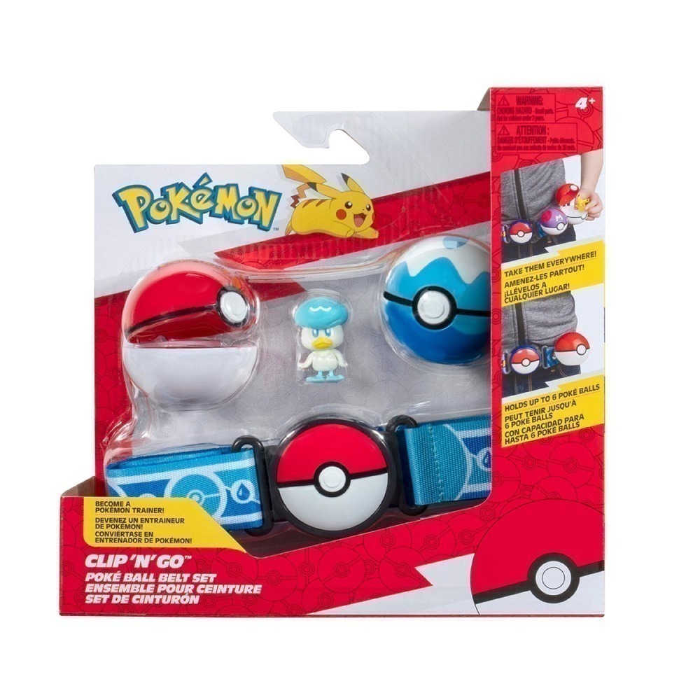 Cinto Com Boneco Quaxly E 2 Pokebolas - Pokemon Cinto Com Boneco Quaxly E 2 Pokebolas - Pokemon