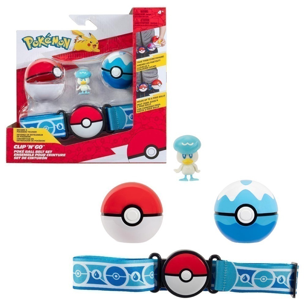 Cinto Com Boneco Quaxly E 2 Pokebolas - Pokemon Cinto Com Boneco Quaxly E 2 Pokebolas - Pokemon