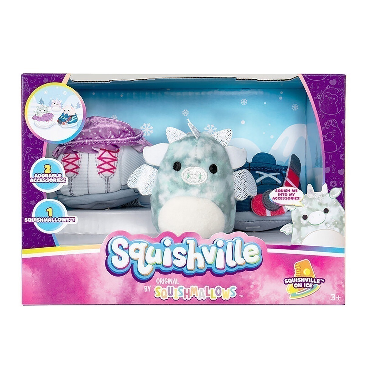 Squishville - Mini Squishmallows + 2 Acessórios - On Ice