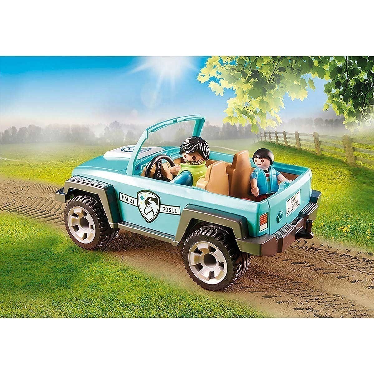 Playmobil - Carro Com Reboque Para Pónei - Country - 70511
