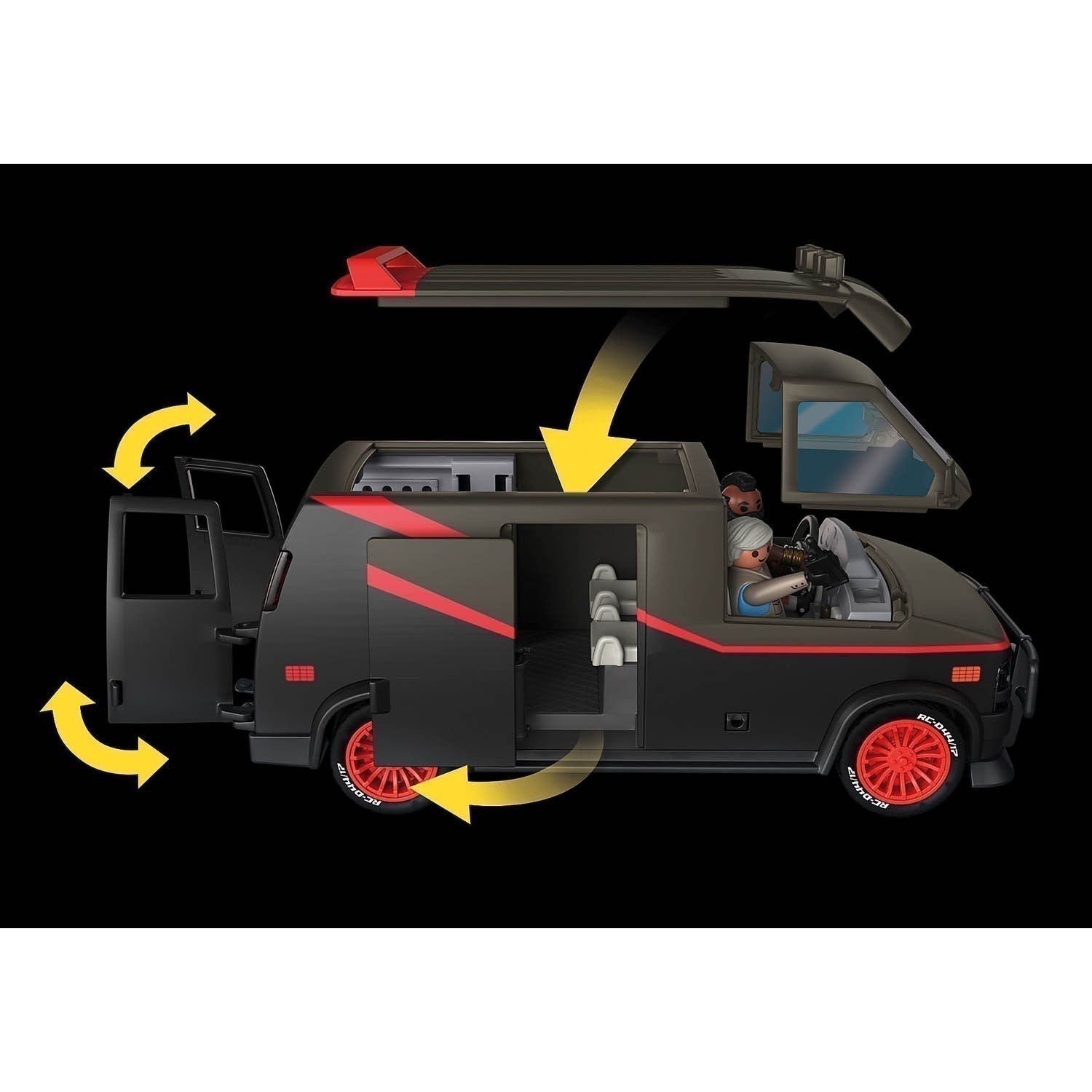 Playmobil - Van Com Hannibal B.A Faceman Murdock - Esquadrão Classe A - 70750