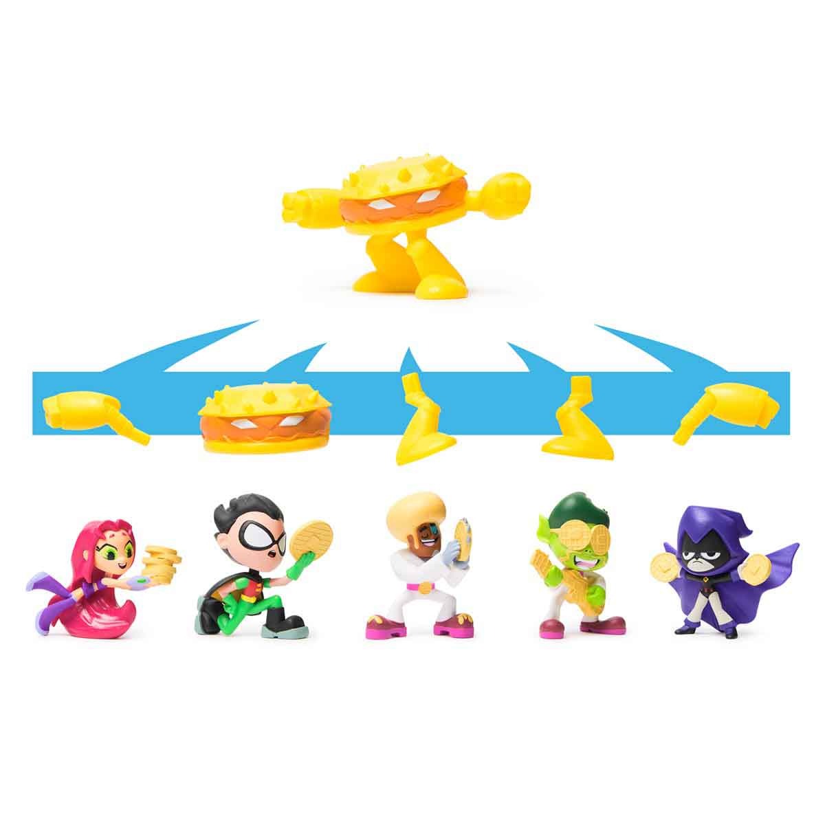 Boneco Ciborgue + 1 Peça Robô De Hamburguer - Jovens Titãs