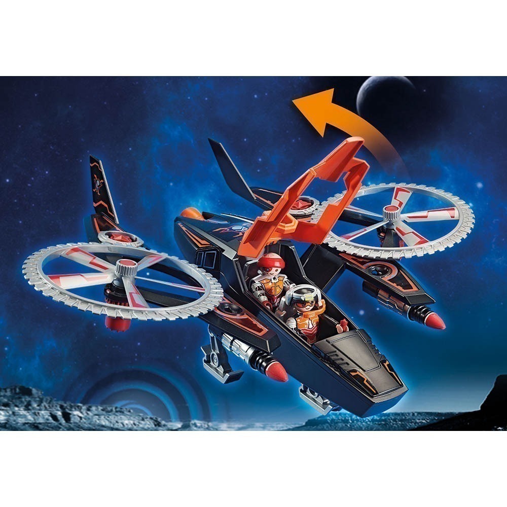 Playmobil - Piratas Galácticos Com Helicóptero - Galaxy Police - 70023