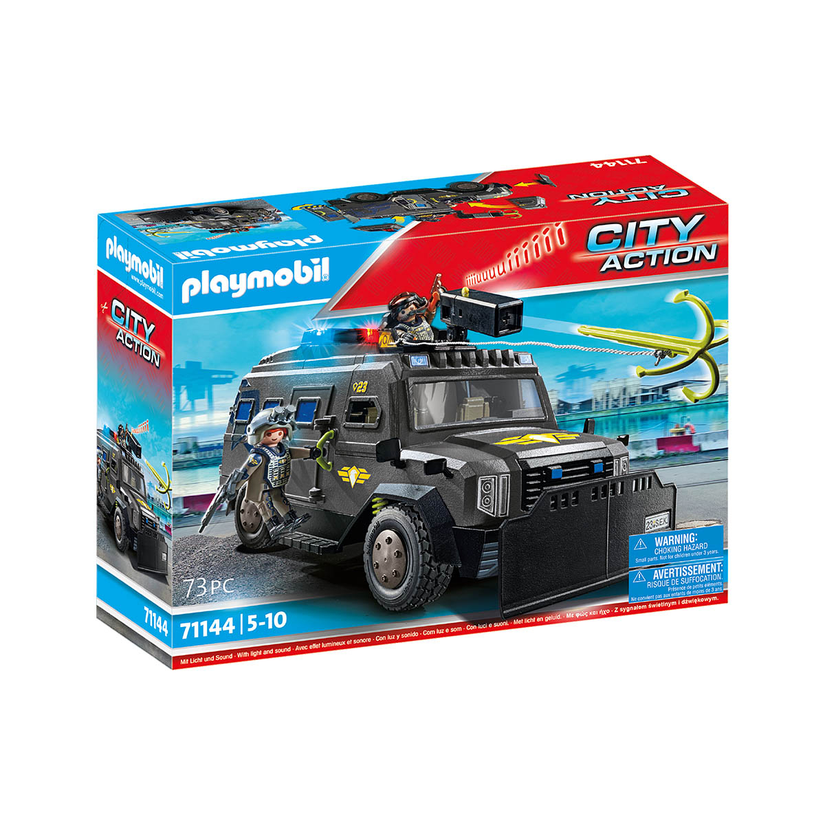 Unidade Tática Veículo Multiterreno SWAT - Playmobil City Action 71144