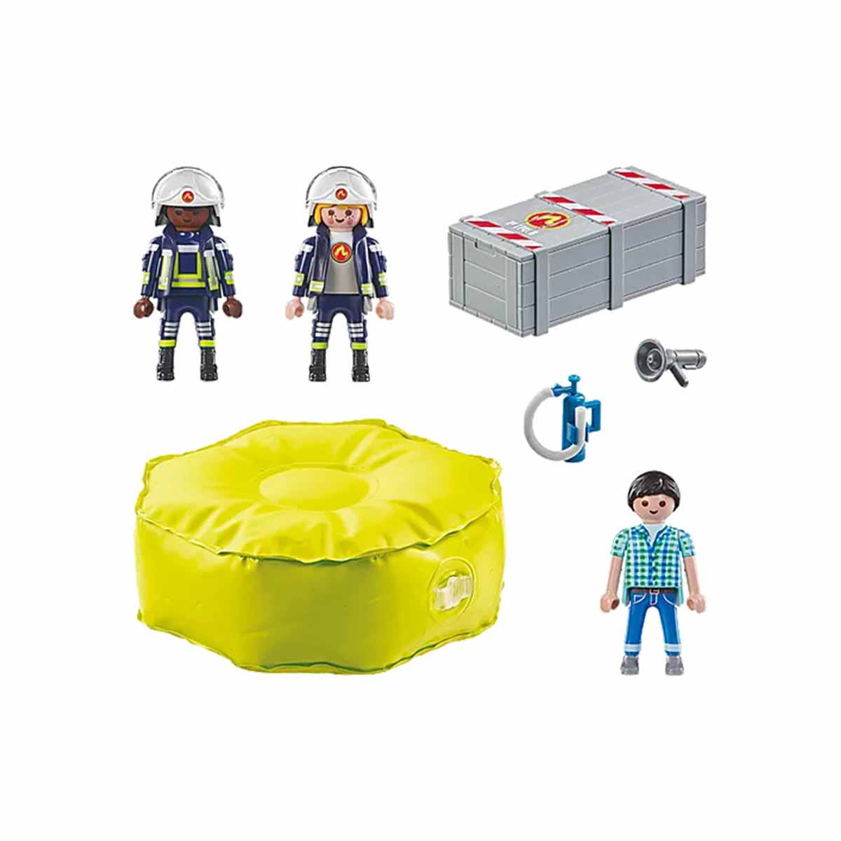 Bombeiro Com Colchão De Ar - Playmobil Action Heroes 71465