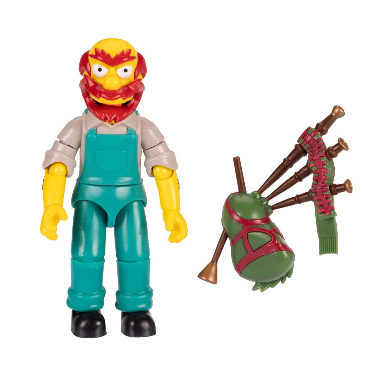 Boneco Zelador Willie De 12Cm Com Gaita De Fole -Os Simpsons Boneco Zelador Willie De 12Cm Com Gaita De Fole -Os Simpsons