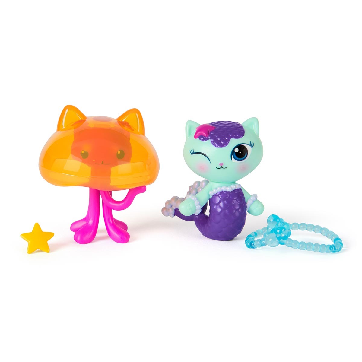 2 Bonecos Mercat e Kitty Jellyfish - Gabbys Dollhouse