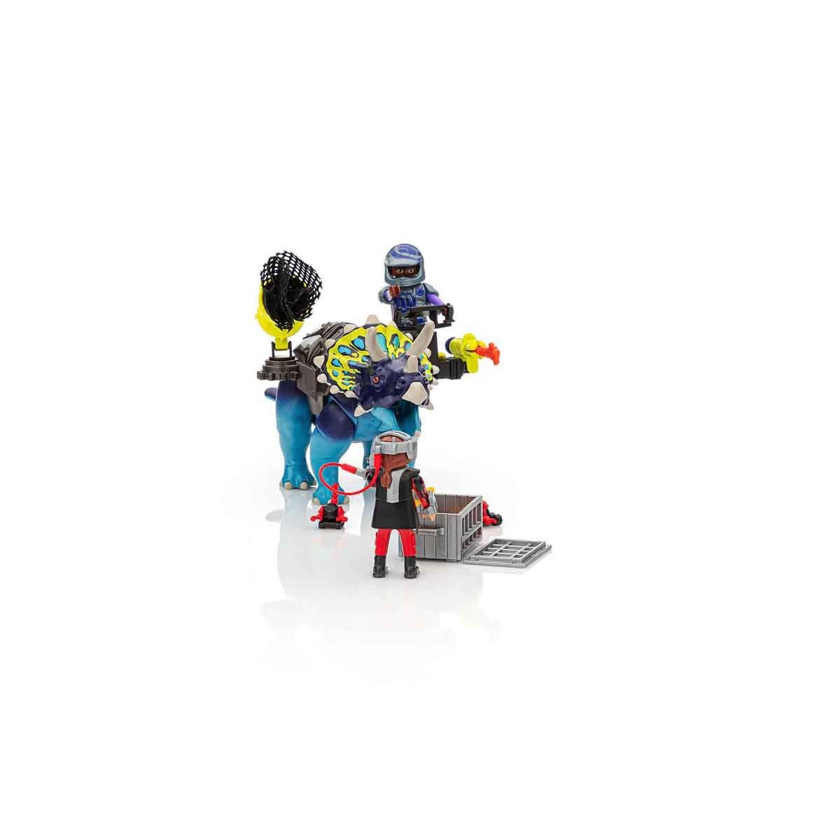 Playmobil - Triceratops Batalha Pelas Pedras Lendárias - Dino Rise - 70627