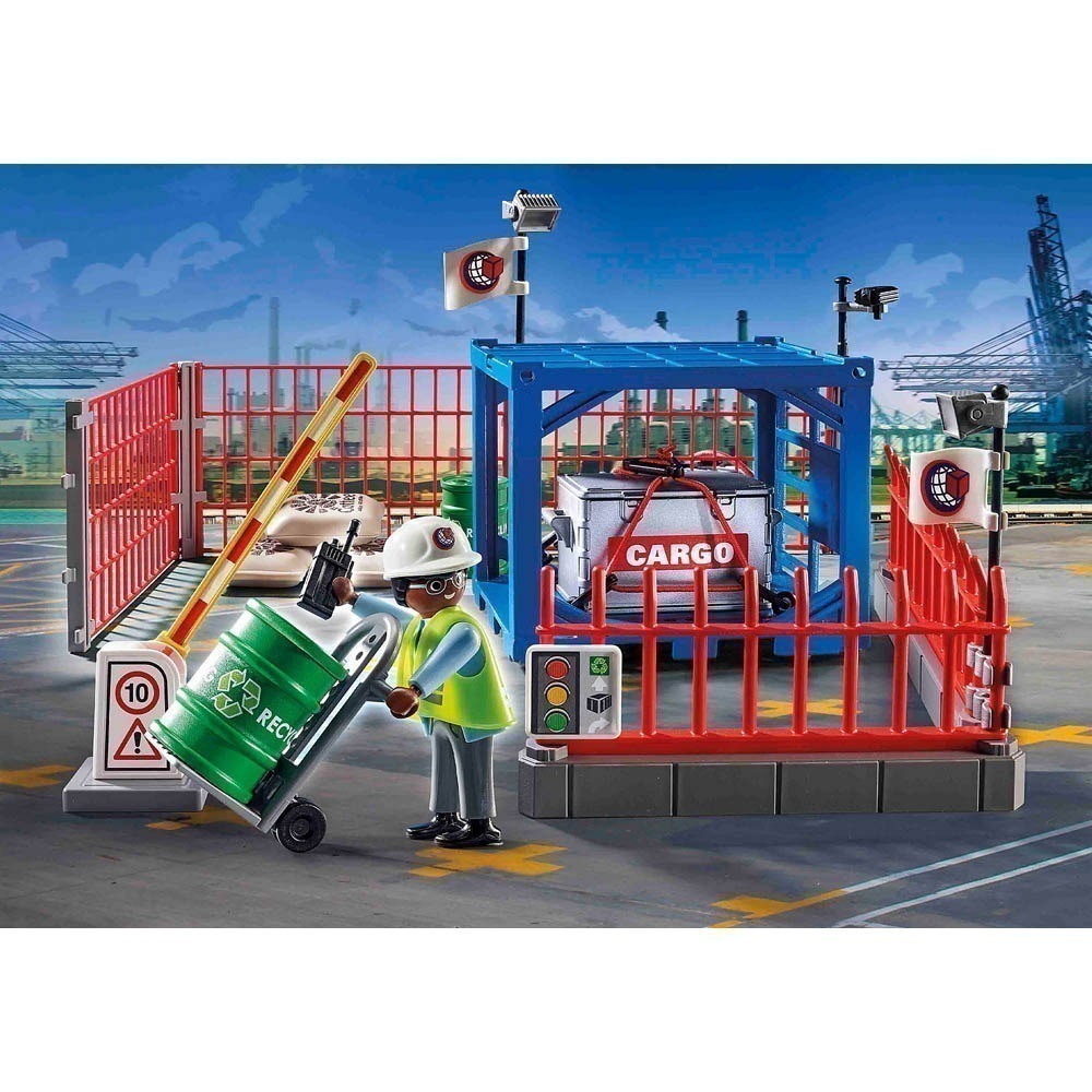 Playmobil - Armazenamento De Carga - City Action - 70773