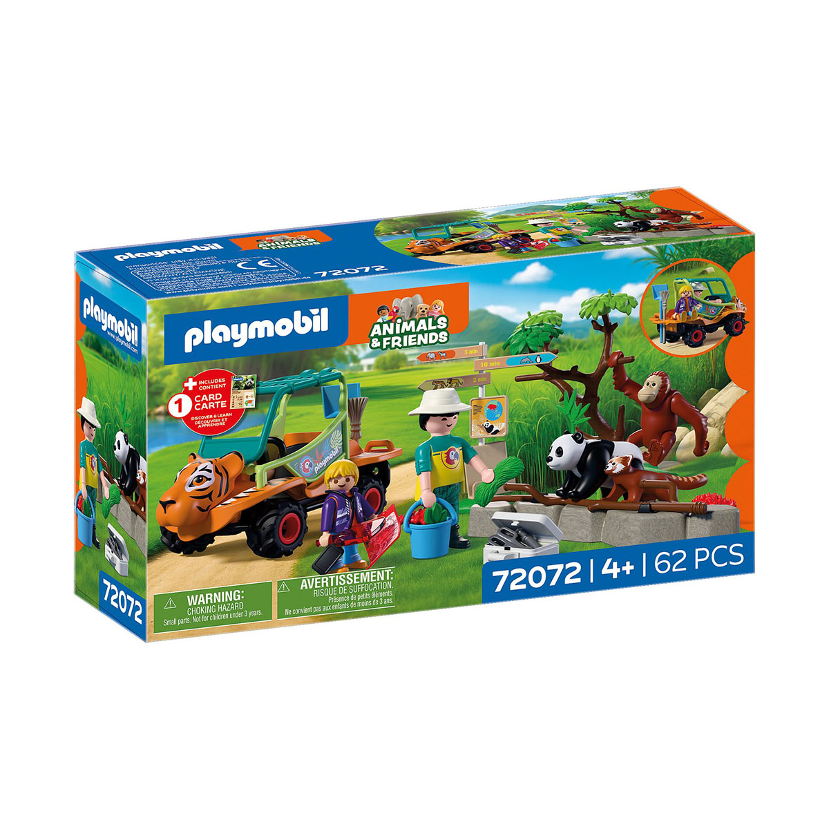 Zoológico com Veículo - Playmobil Animals & Friends 72072