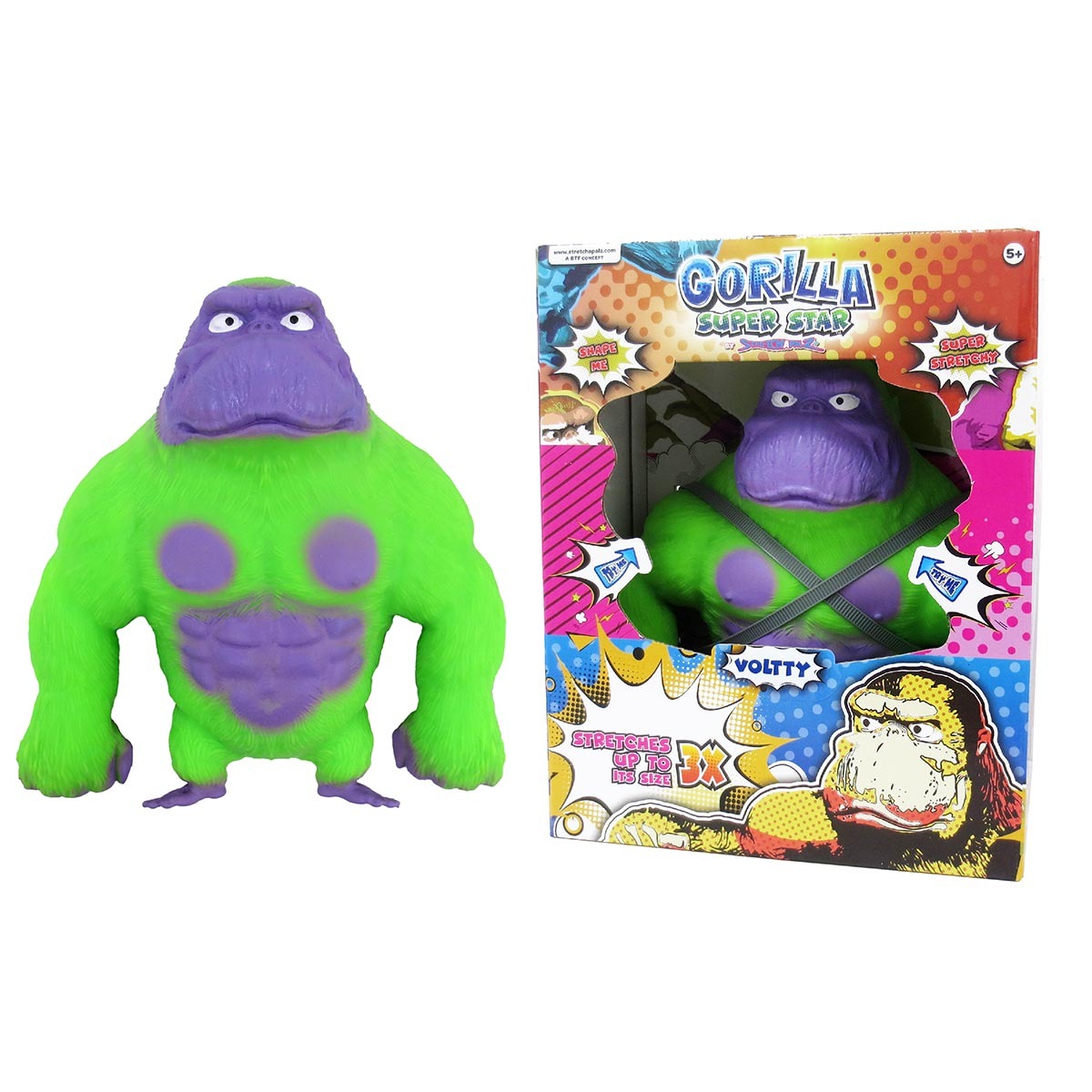 Stretchapalz - Boneco Voltty 20Cm Gorilla Super Star - Sunny Stretchapalz - Boneco Voltty 20Cm Gorilla Super Star - Sunny