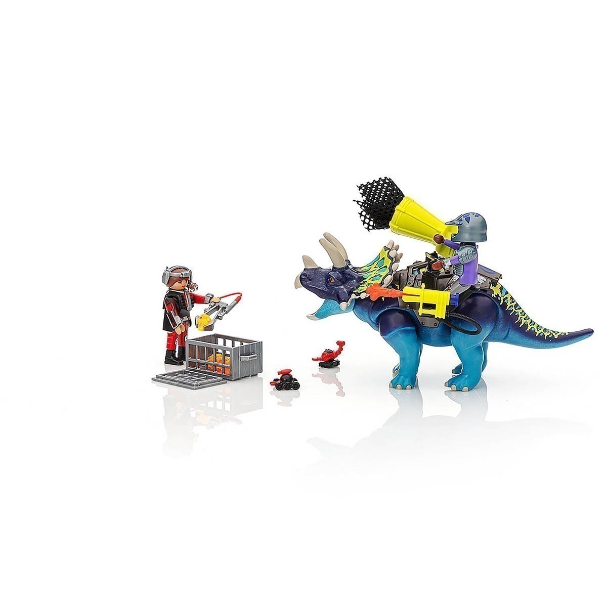 Playmobil - Triceratops Batalha Pelas Pedras Lendárias - Dino Rise - 70627