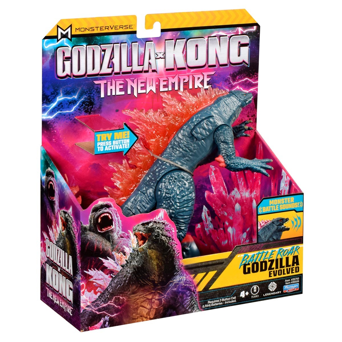 Boneco Godzilla Evoluído De 17Cm Com Som - Godzilla Vs Kong Boneco Godzilla Evoluído De 17Cm Com Som - Godzilla Vs Kong