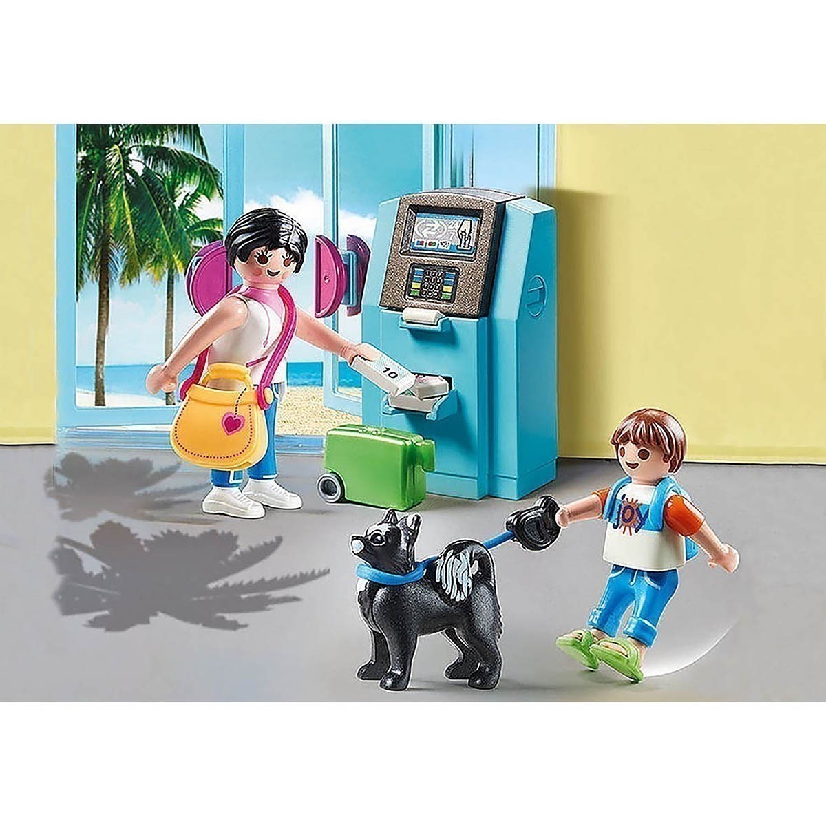 Playmobil - Caixa Eletrônico E Turista - Family Fun - 70439