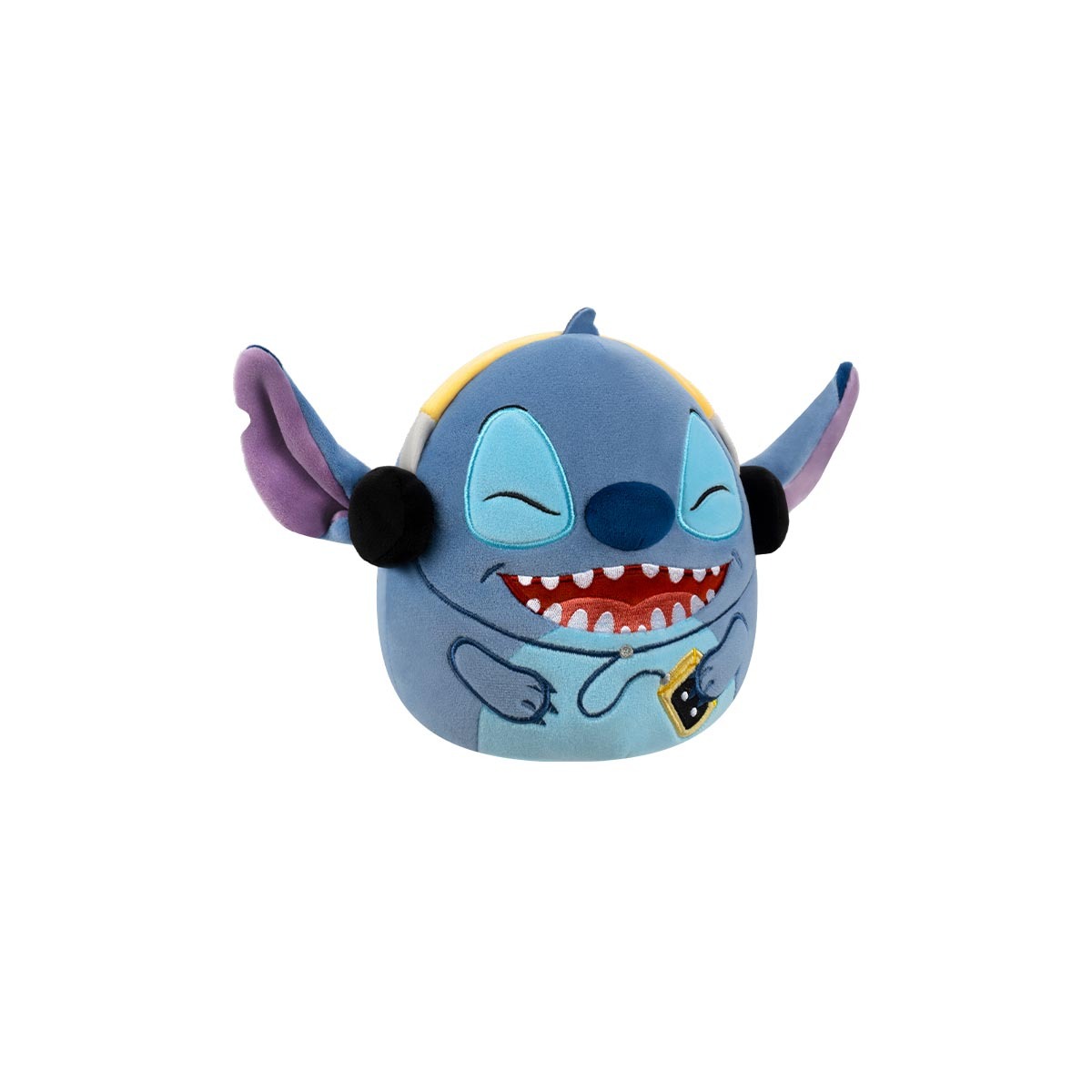 Pelúcia Stitch com Fone de 16cm - Squishmallows Disney