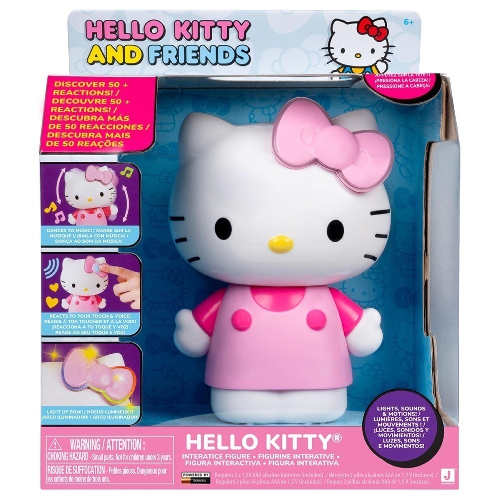 Hello Kitty - Boneco Interativa 12cm Com Macacao Rosa Hello Kitty - Boneco Interativa 12cm Com Macacao Rosa
