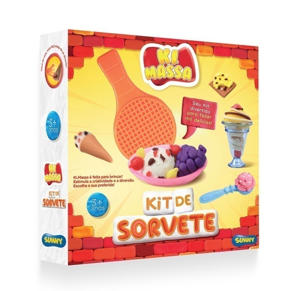 Ki Massa - Massinha Modelar Infantil Kit De Sorvete