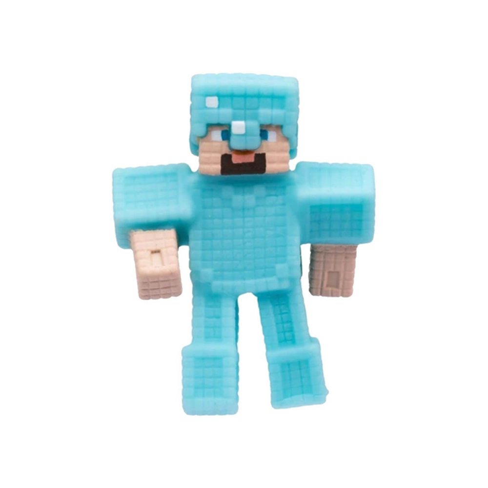 Mini Boneco Elástico do Steve (Armadura) - Goo Jit Zu Minecraft Mini Boneco Elástico do Steve (Armadura) - Goo Jit Zu Minecraft