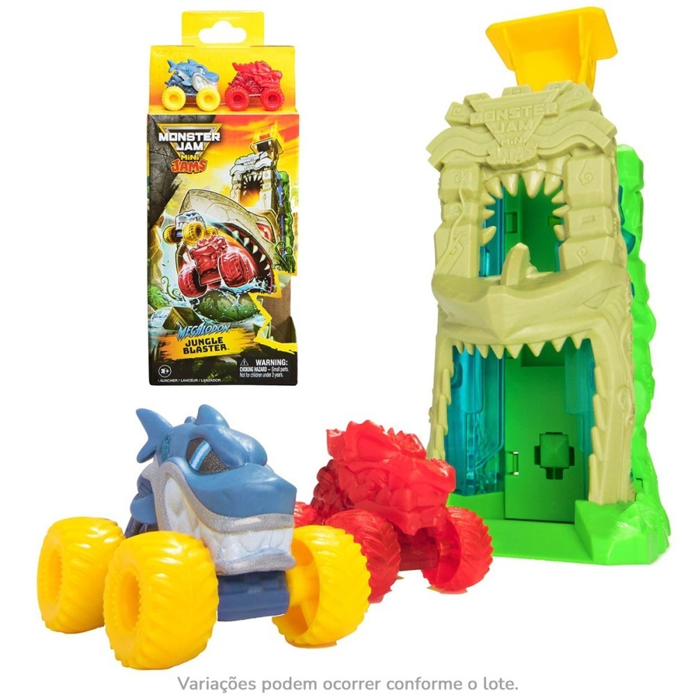 Monster Jam - Mini Playset Exploração Na Selva 1:64