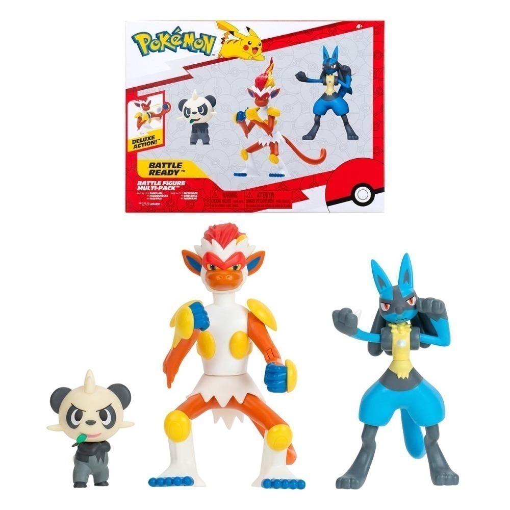 Pokemon - Multipack 3 Bonecos Tipo Lutador