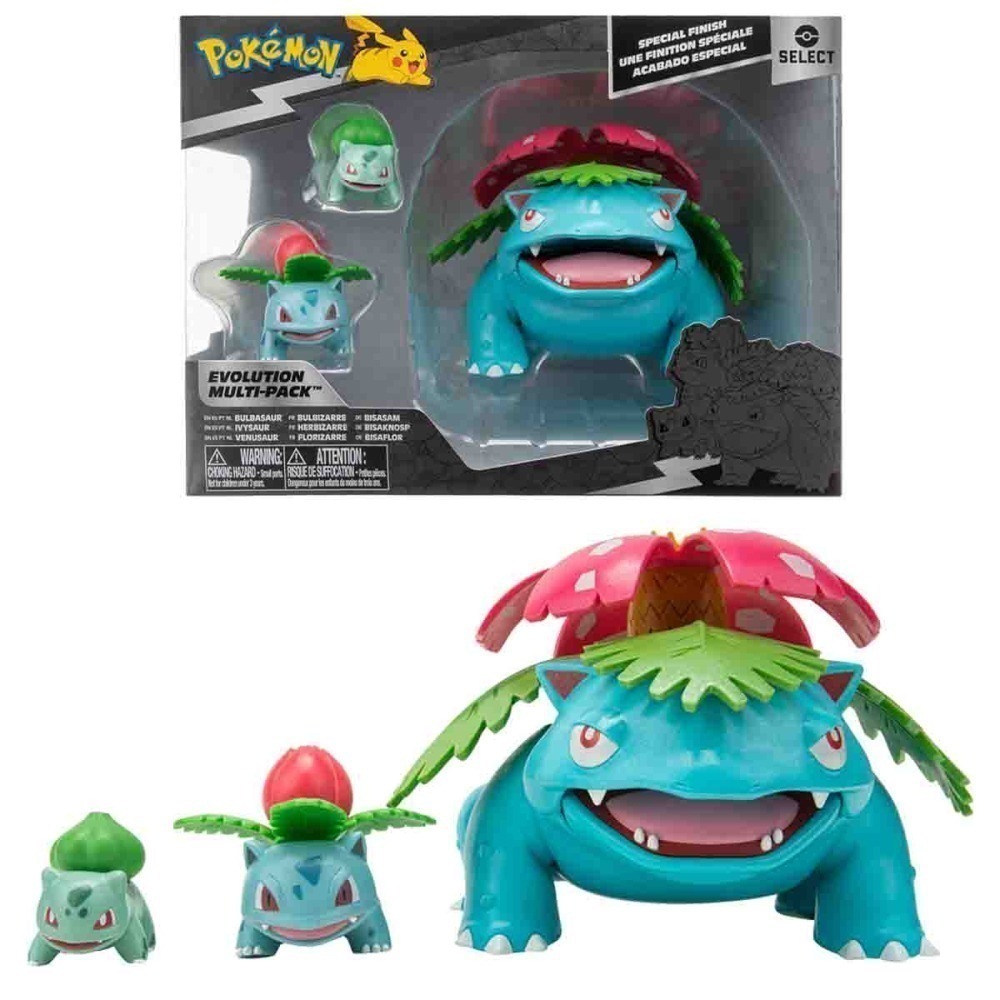 Pokemon - Pack De Evolução - Bulbasauro, Ivysaur E Venusaur