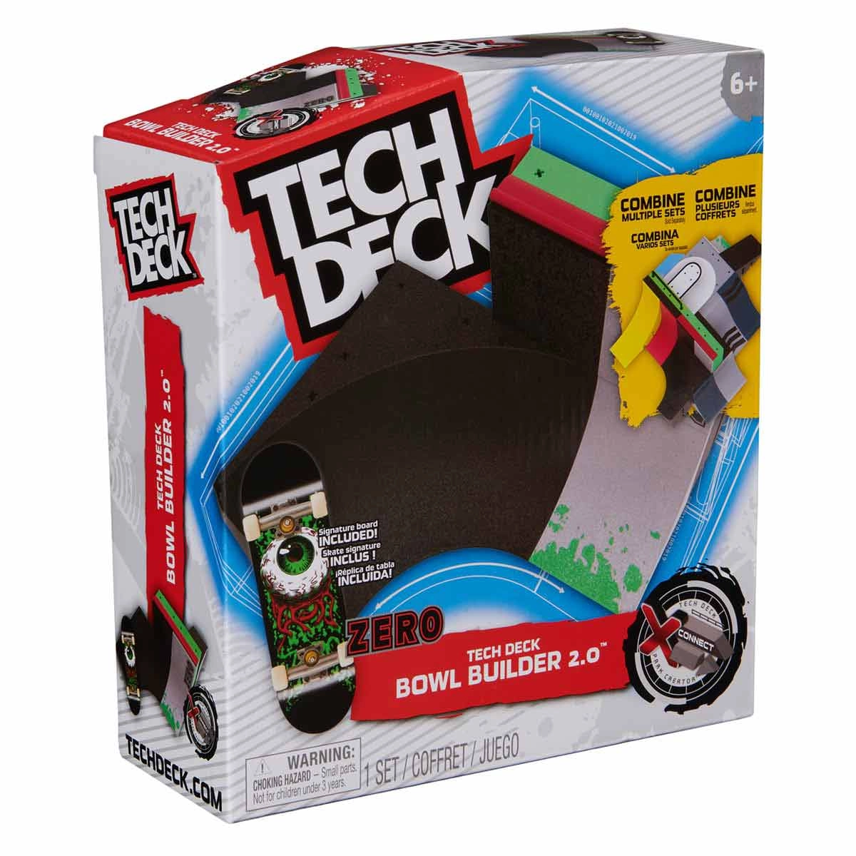 Pista Bowl Builder 2.0 + Skate De Dedo Zero - Tech Deck