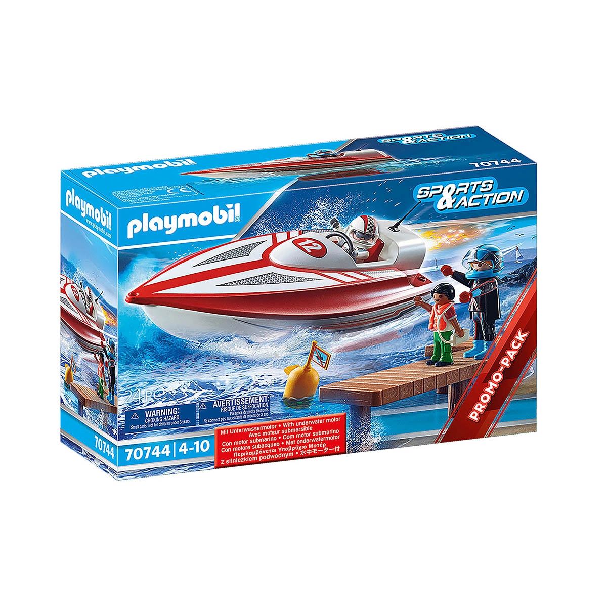 Playmobil - Piloto De Speedboat - Sports &Amp; Action - 70744 Playmobil - Piloto De Speedboat - Sports &Amp; Action - 70744