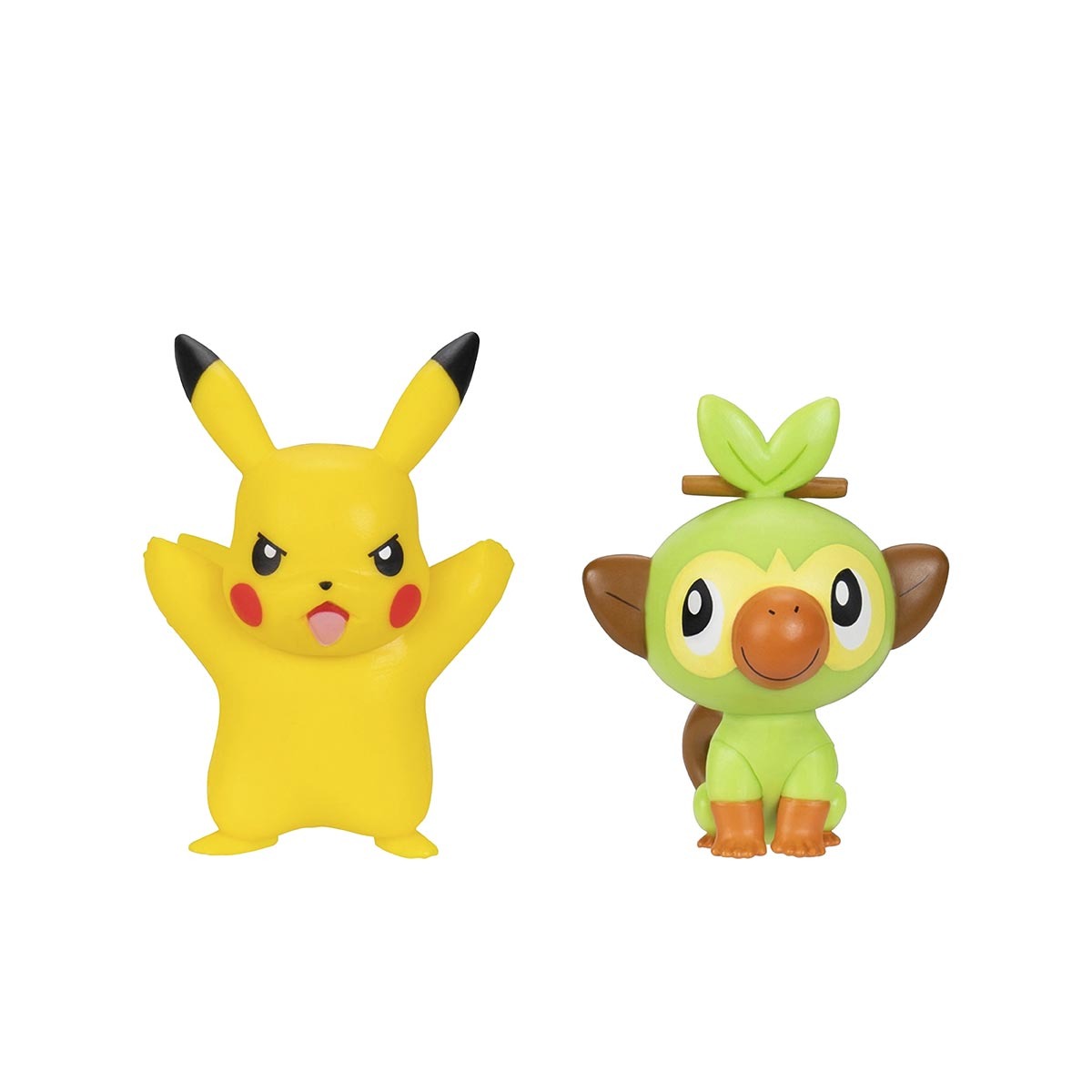 2 Bonecos De Batalha Pikachu + Grookey - Pokémon