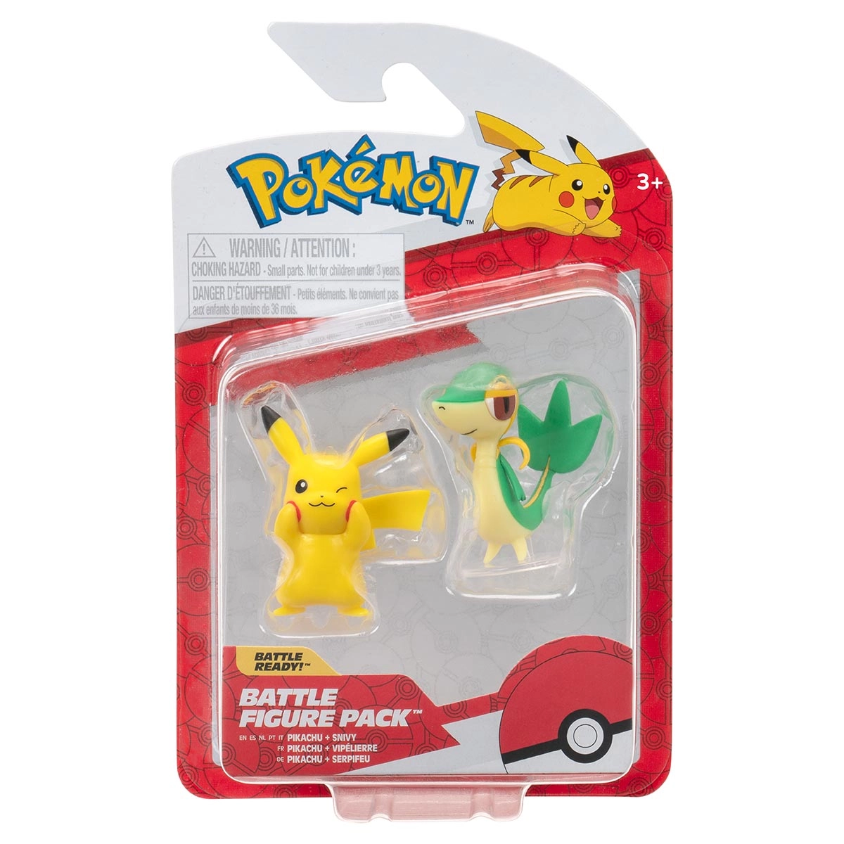 2 Bonecos De Batalha Pikachu + Snivy - Pokemon