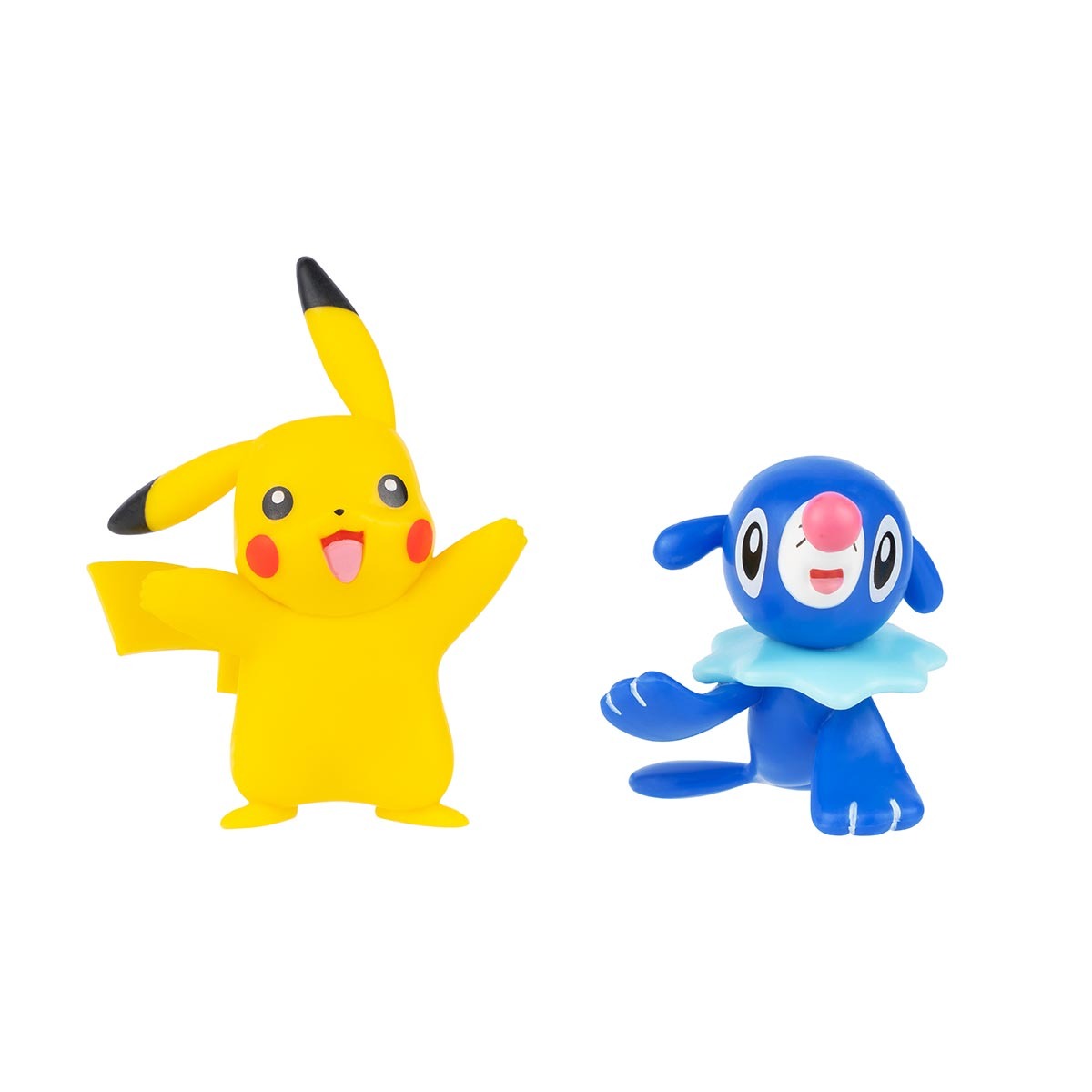 2 Bonecos De Batalha Pikachu + Popplio - Pokémon