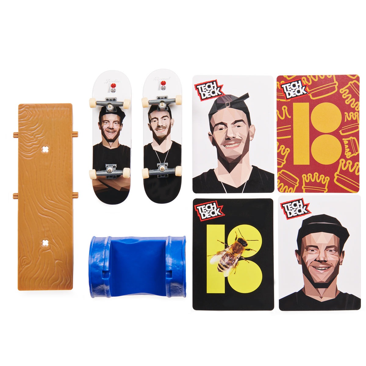 Kit 2 Skate De Dedo Com Obstáculo Planb - Tech Deck