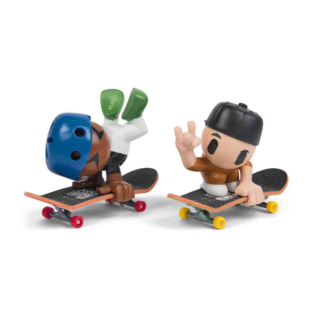 Pack 2 Skate De Dedo Bonecos Sk8 Crew (Boné Preto) Tech Deck