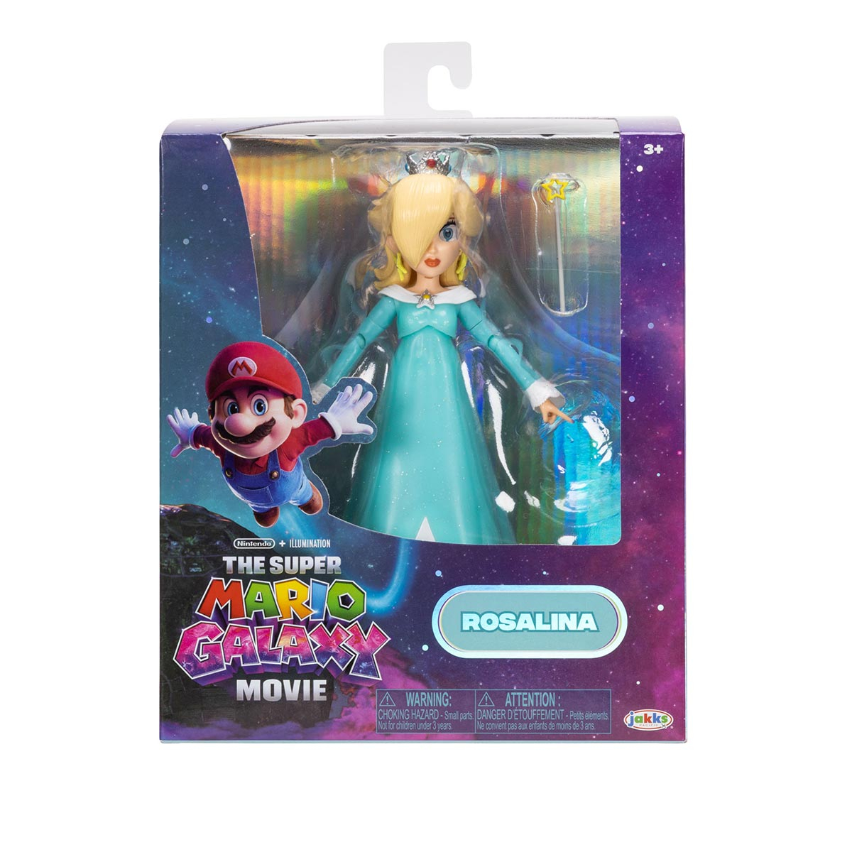 Boneca Articulada Rosalina 12cm Varinha - Super Mario Filme
