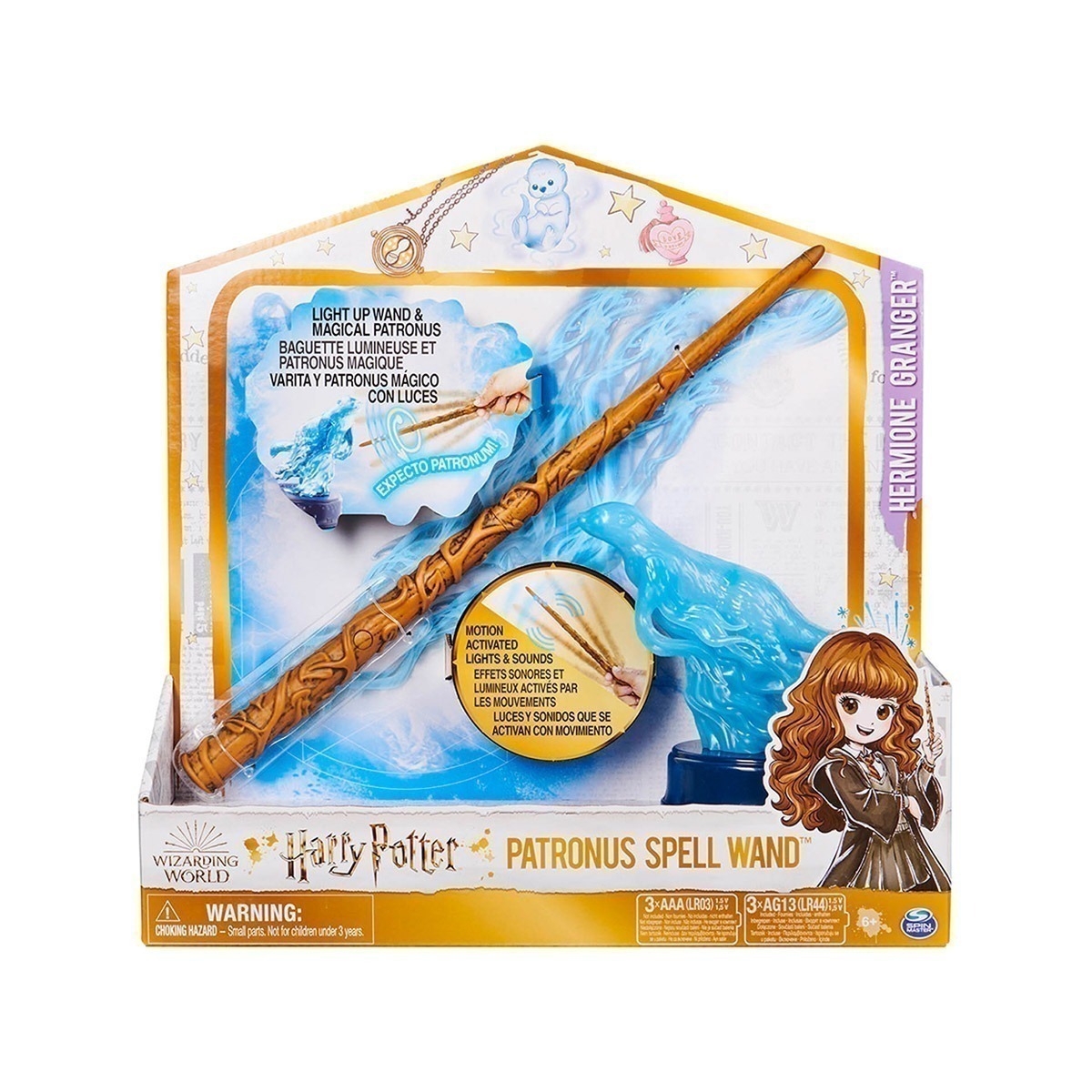 Varinha 30Cm Da Hermione Com Patrono - Harry Potter