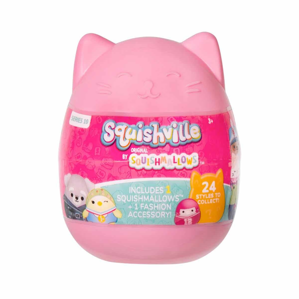 Mini Squishmallows Surpresa Rosa - Squishville Série 10