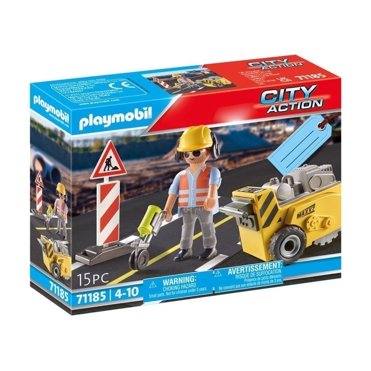 Playmobil - Set Trabalhador Da Construção - City Action - 71185