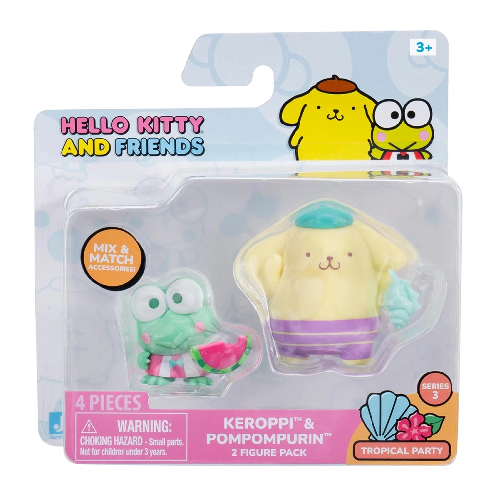 2 Bonecas Keroppi e Pompompurin (Concha) - Hello Kitty