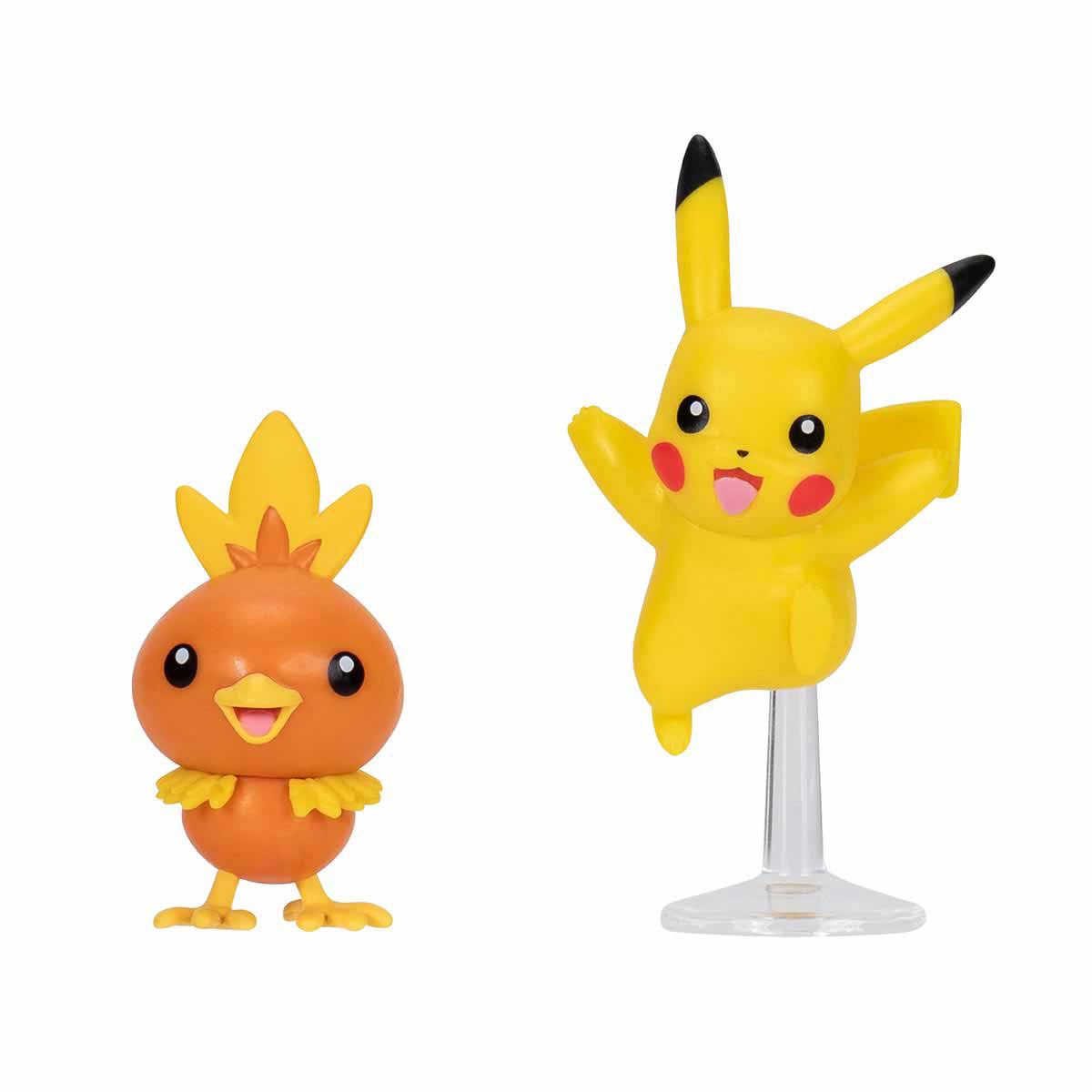 2 Bonecos De Batalha Pikachu + Torchic - Pokemon
