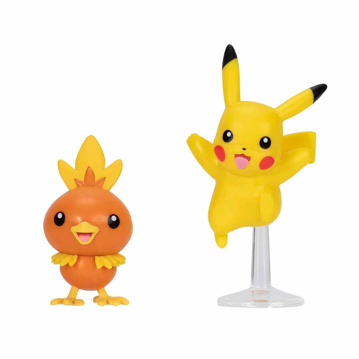 2 Bonecos De Batalha Pikachu + Torchic - Pokemon